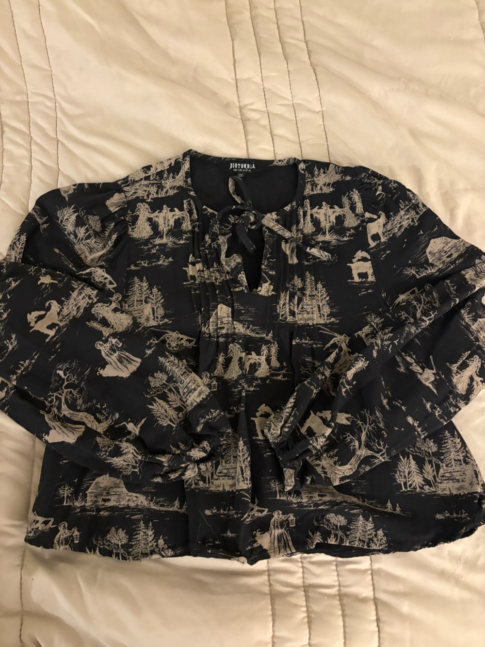 Disturbia Women’s Black Forest Printed Blouse